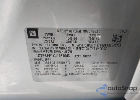 2018 GMC Canyon Denali from USA, damaged, VIN 1GTP6EE1XJ1161043